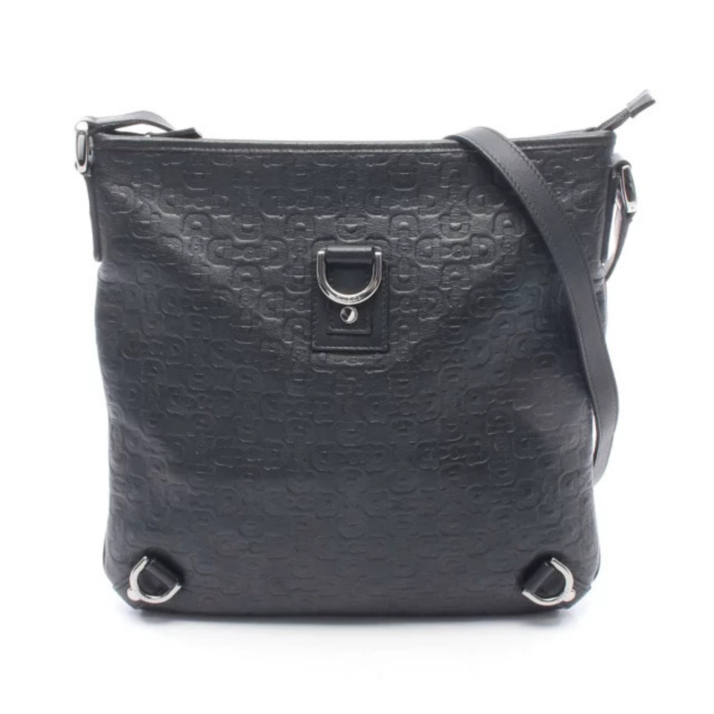Gucci Abbey Horsebit Shoulder Bag Leather Black